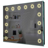 Specchio LED Quadrato | Controllo tramite interruttore a muro | Luce bianca calda - Reyze Serie Minimal Modello 4